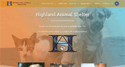 Desktop Screenshot of highlandanimalshelter.com