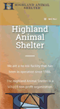 Mobile Screenshot of highlandanimalshelter.com